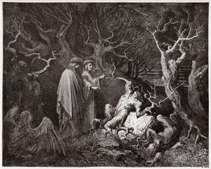 La Divine Comédie, Enfer, Chant 13: Les suicidés dans la forêt - Illustration de Gustave Doré - Gustave Dore