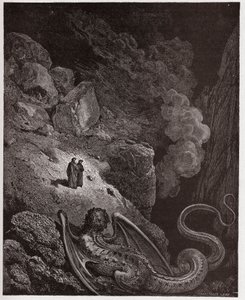 La Divine Comédie, Inferno, Chant 17 : Géryon, symbole de la tromperie - par Dante Alighieri (1265-1321) - Illustration par Gustave Doré (1832-1883) - Gustave Dore
