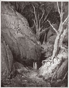 La Divine Comédie, Enfer, Chant 1: Virgile et Dante commencent leur voyage - Illustration de Gustave Doré - Gustave Dore