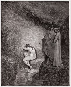 La Divine Comédie, Inferno, Chant 30 : Myrrha, condamnée pour inceste - par Dante Alighieri (1265-1321) - Illustration par Gustave Doré (1832-1883) - Gustave Dore
