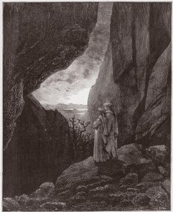 La Divine Comédie, Inferno, Chant 34 : Virgile et Dante montent au monde supérieur - par Dante Alighieri (1265-1321) - Illustration par Gustave Doré (1832-1883) - Gustave Dore