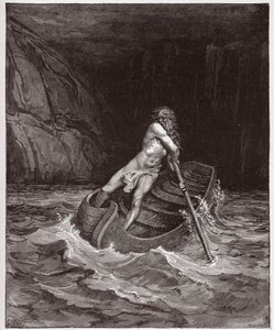 La Divine Comédie, Inferno, Chant 3 : Charon sur le fleuve Achéron - par Dante Alighieri (1265-1321) - Illustration par Gustave Doré (1832-1883) - Gustave Dore
