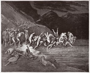 La Divine Comédie, Inferno, Chant 3 : Les âmes condamnées embarquant pour traverser l