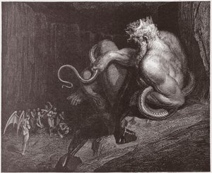La Divine Comédie, Enfer, Chant 5: Minos juge les transgressions et envoie les âmes - Illustration de Gustave Doré - Gustave Dore