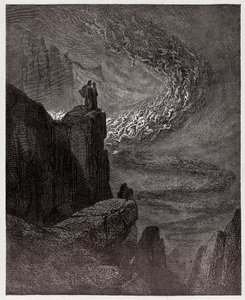 La Divine Comédie, Inferno, Chant 5 : Minos juge les transgressions et envoie les âmes - par Dante Alighieri (1265-1321) - Illustration de Gustave Doré (1832-1883). - Gustave Dore