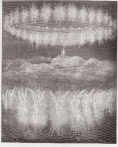 La Divine Comédie, Paradiso, Chant 12 : Les anneaux des âmes glorifiées dans le soleil - par Dante Alighieri (1265-1321) - Illustration par Gustave Doré (1832-1883) - Gustave Dore
