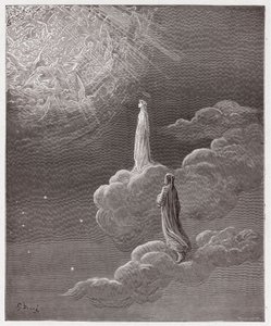 La Divine Comédie, Paradis, Chant 14: Dante et Béatrice traduits dans la sphère de Mars - Illustration de Gustave Doré - Gustave Dore