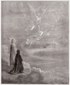 La Divine Comédie, Paradis, Chant 18 : Dante et Béatrice traduits dans la sphère de Jupiter - par Dante Alighieri - Illustration de Gustave Doré - Gustave Dore
