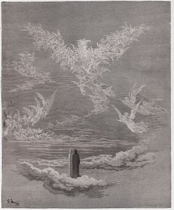 La Divine Comédie, Paradiso, Chant 19 : Les âmes bienheureuses forment un aigle dans le ciel - par Dante Alighieri (1265-1321) - Illustration par Gustave Doré (1832-1883) - Gustave Dore