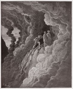 La Divine Comédie, Purgatoire, Chant 16 : Marco Lombardo suit les poètes à travers la fumée - par Dante Alighieri - Illustration de Gustave Doré