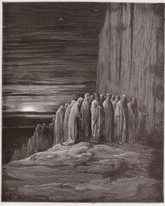 La Divine Comédie, Purgatorio, Chant 18 : La multitude des paresseux - par Dante Alighieri (1265-1321) - Illustration par Gustave Doré (1832-1883)