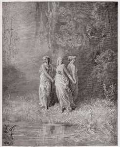 La Divine Comédie, Purgatoire, Chant 29: Charité, Espoir et Foi - Illustration de Gustave Doré - Gustave Dore