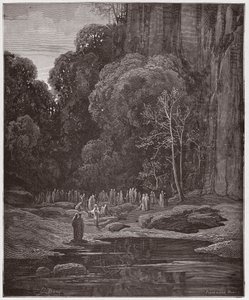 La Divine Comédie, Purgatorio, Chant 5 : Les repentants tardifs chantant le Miserere - par Dante Alighieri (1265-1321) - Illustration de Gustave Doré (1832-1883). - Gustave Dore