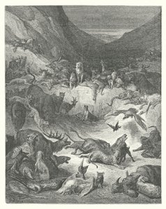 Les Fables de La Fontaine : Les Animaux malades de la peste - Gustave Dore