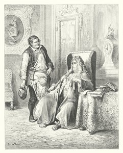 Les Fables de La Fontaine : Le Savetier et le Financier (gravure) - Gustave Dore