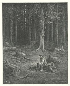 Les Fables de La Fontaine : La Forêt et le Bûcheron - Gustave Dore