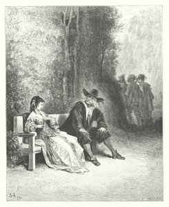 Les Fables de La Fontaine : La Jeune Fille (gravure) - Gustave Dore