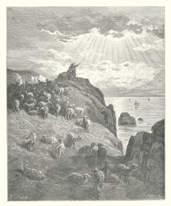Les Fables de La Fontaine : Le Berger et la Mer - Gustave Dore