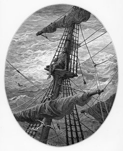Le Marin en haut du mât pendant une tempête, scène de 