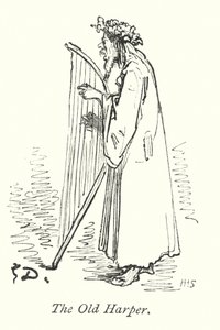 Le vieux Harper (gravure) - Gustave Dore