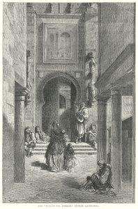 La "Puerta del Perdon", cathédrale de Séville (gravure) - Gustave Dore