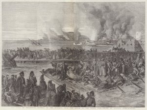 Le siège de Sébastopol, retraite des Russes du sud vers le nord - Gustave Dore