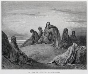 Les filles de Jephté, Illustration de la Bible de Doré - Gustave Dore