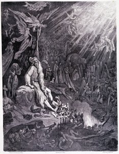 Le dernier jugement mettra fin à votre tourment... Planche XII - Illustration par Gustave Doré (1832-1883), pour La légende du Juif errant par Pierre Dupont, édition Librairie du magasin pittoresque, Paris 1862 - Gustave Dore