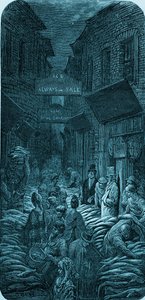 Marché aux poissons victorien, gravure de Gustave Doré - Gustave Dore