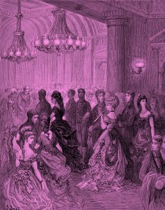 Bal victorien à Mansion House, Londres, gravure de Gustave Doré
