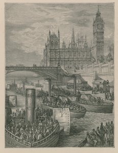 Escaliers de Westminster - Départ des vapeurs - Gustave Dore