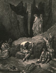 Pourquoi fixes-tu encore ton regard en bas parmi les ombres mutilées et misérables, vers 1890 - Gustave Dore