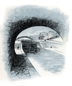 Les écluses du canal Saint-Martin, Paris (dessin de Gustave Fraipont) - Gustave Fraipont