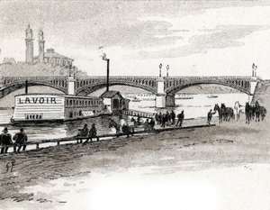 Vue du pont de Grenelle à Paris (dessin de Gustave Fraipont) - Gustave Fraipont