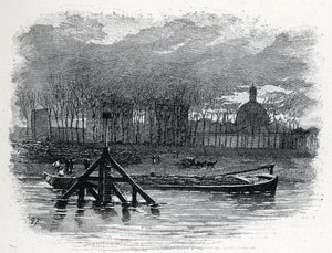 Vue de la grue à eau du quai d