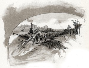 Déchargement du fer sur le quai Saint-Bernard à Paris - Gustave Fraipont
