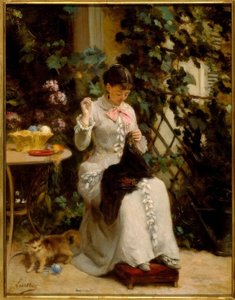 La jeune couturière - Gustave Francois Lasellaz