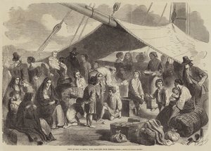 Pont du navire à Ringo, avec des réfugiés de Messine - Gustave Janet