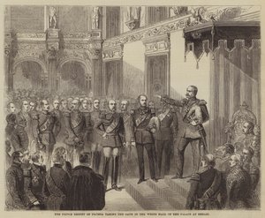 Le prince régent de Prusse prêtant serment dans la salle blanche du palais de Berlin - Gustave Janet