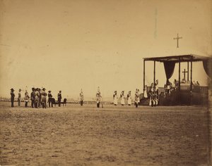 [La messe militaire..Camp de Chalons...présence de l