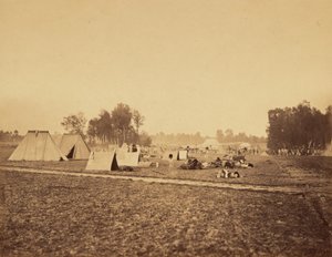 [Tentes et matériel militaire, Camp de Chalons] - Gustave Le Gray