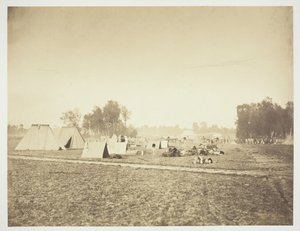 Tentes et équipement militaire, Camp de Châlons, 1857