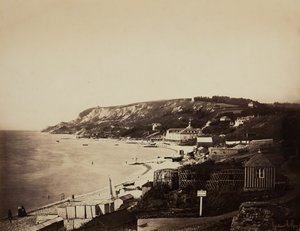 La plage de Sainte-Adresse, avec les bains Dumont - Gustave Le Gray