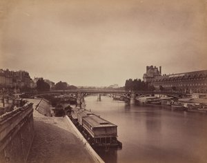 Le Pont du Carrousel, Paris : Vue vers l