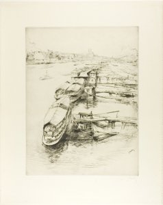 Barges à Auteuil - Gustave Leheutre