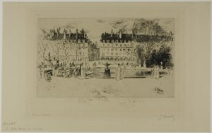 Petit étang aux Tuileries - Gustave Leheutre