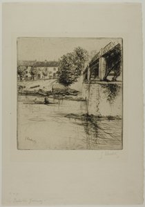 Le pont à Fournay, de côté - Gustave Leheutre