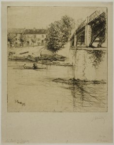 Le pont de Gournay, de côté - Gustave Leheutre