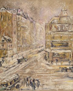 Rue de Clignancourt sous la neige, 1924 - Gustave Loiseau