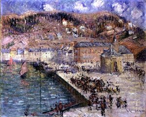 Le marché aux poissons - Gustave Loiseau